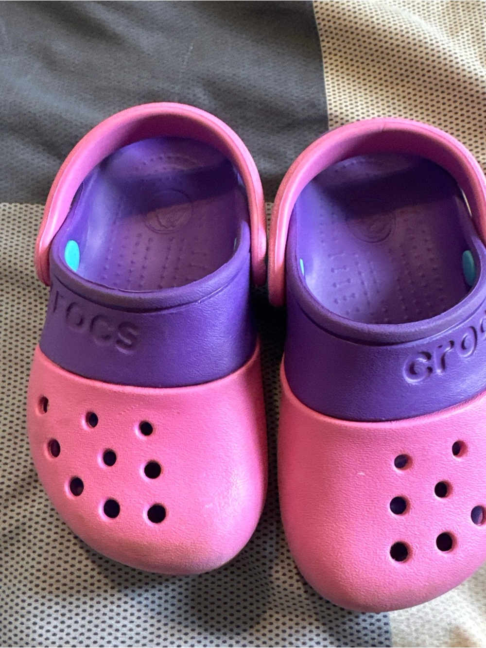 Kids Crocs Electro II clogs Party Pink/neon Purple Sz  C7